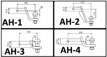 РЕГУЛИРУЕМЫЙ ПЕРЕХОДНИК США КРЮК 50х50мм Dodge Ram 1500