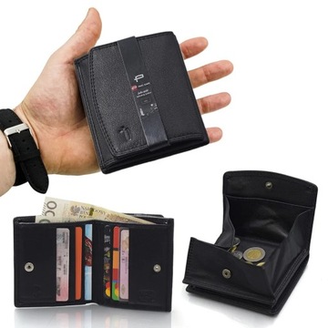 PORTFEL UNISEKS PAKO JEANS SKÓRA NATURALNA Z RFID