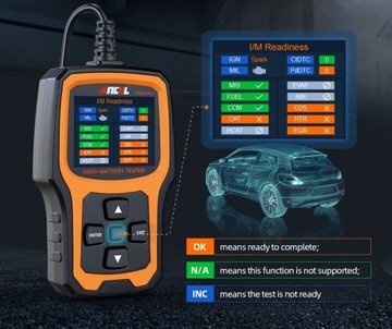 ANCEL AD410 PRO OBD2 сканер и тестер аккумулятора 2 в 1