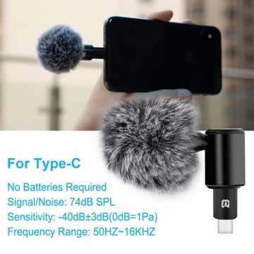 Конденсаторный микрофон Телефонный микрофон USB Type C
