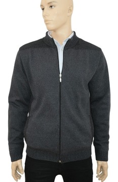 sweter rozpinany kieszenie N2K POLSKI grafit XXL