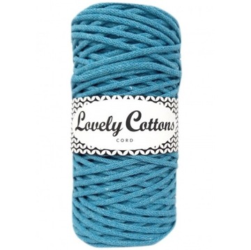 Sznurek pleciony 3mm Lovely Cotton 100m Niebiański