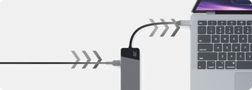 ХАБ USB-C PD 85 Вт GC 7-в-1 HDMI 4K 60 Гц 3x USB-A 3.1