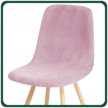 ЧЕХОЛ НА СКАНДИНАВСКИЙ СТУЛ, РОЗОВЫЙ ВЕЛЮР, ЭЛАСТИК, УНИВЕРСАЛЬНЫЙ
