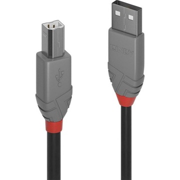 Kabel USB 2.0 A-B 10m do Drukarki DAC Lindy 36677