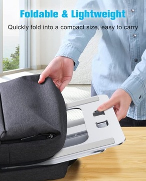 ПОДСТАВКА BABACOM ДЛЯ НОУТБУКА АЛЮМИНИЕВАЯ ПОДСТАВКА ПОЛКА 10–16 ДЮЙМОВ Серебристая