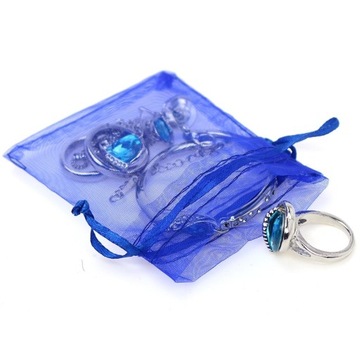 Пакеты из органзы 100 шт 10х15 Темно-Синий для конфет