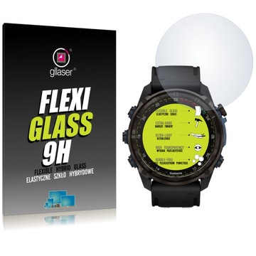 Szkło hybrydowe Gllaser FlexiGlass 9H do Garmin Descent Mk3i - 51 mm
