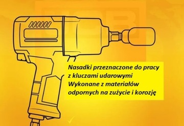 Klucze Nasadowe Udarowe 3/4'' 12-Kąt 17-50mm Walizka metalowa