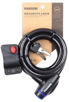 ВЕЛОСИПЕДНЫЙ ЗАМОК ТРОС ВЕЛОСИПЕДНОГО ЗАМКА 12x1800 мм