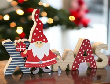 РОЖДЕСТВЕНСКОЕ УКРАШЕНИЕ ДЕРЕВЯННАЯ ФИГУРКА ДЛЯ СТОЛА ОКОННОГО ШКАФА РОЖДЕСТВЕНСКОЕ
