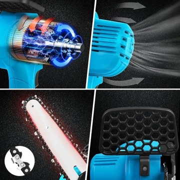 МОЩНЫЕ АККУМУЛЯТОРНЫЕ ЦЕПНЫЕ ПИЛЫ 6 ДЮЙМОВ 21 В + 2 АККУМУЛЯТОРА + 3 ЦЕПИ