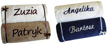 Полотенца с ВЫШИВКОЙ надписью ИМЯ подарок ГОДОВЩИНА СВАДЬБЫ