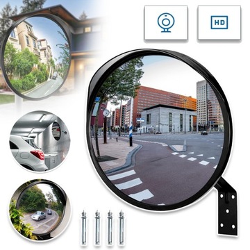 NIETŁUKĄCE LUSTRO WYJAZDOWE MAGAZYNOWE DROGOWE 30CM SFERYCZNE AKRYLOWE