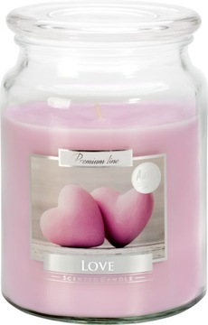 ŚWIECA ZAPACHOWA ŚWIECZKA SZKŁO 100H LOVE PREZENT