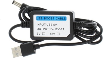 Adapter Przetwornica USB Wtyk DC 5,5x2,1 5V 12V 1A