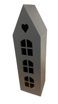 ЛАМПОЧНЫЙ ДОМ ДЛЯ СВЕТОДИОДНЫХ СВЕЧЕЙ ФОНАРЬ МАЛЕНЬКИЙ 32 СМ АНТРАЦИТОВЫЙ ЛАМПА