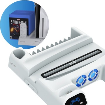 Охлаждающая подставка и зарядная станция для SONY PS5 | PS5 тонкий | PS5 ЦИФРОВОЙ