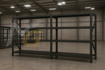 Полка для склада металлической мастерской, 4 полки, 300 кг на полку, BASE Loft