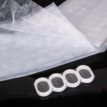 Прозрачная занавеска для душа с 12 крючками 2х1,8м