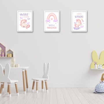 МОТИВАЦИОННЫЕ ПОСТЕРЫ ДЛЯ ДЕТЕЙ РОЗОВЫЕ ЕДИНОРОГЫ КАРТИНКИ ДЛЯ ДЕВОЧКИ А3