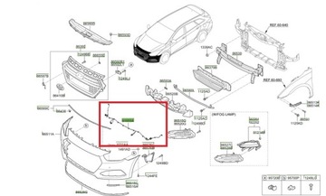 WIĄZKA CZUJNIKÓW PARK. PRZÓD DO HYUNDAI I40 2015