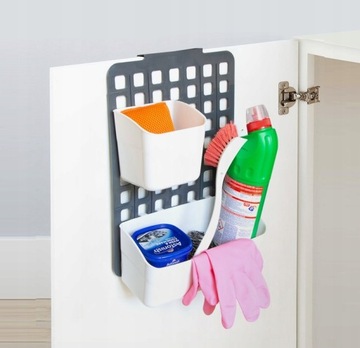 КУХОННЫЙ ОРГАНАЙЗЕР ИЗ ТРЕХ ЧАСТЕЙ ПОДВЕСНОЙ КОНТЕЙНЕР, БЕЛЫЙ