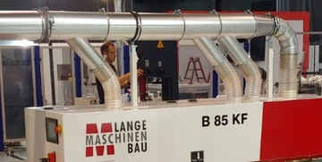 Кромкооблицовочный станок LANGE, предварительное фрезерование, скребки - НЕ SCM FELDER