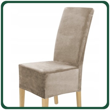 XXL ПОКРЫТИЕ НА СТУЛ КАПУЧИНО БЕЖЕВЫЙ ЭЛАСТИЧНЫЙ ВЕЛЮР