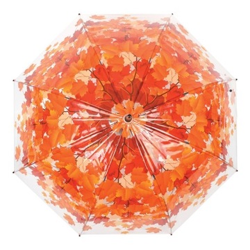 Parasol transparentny jesienne liście 94,5 cm