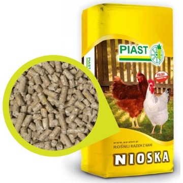 Pasza dla kur niosek Nioska Granulowana Pasze Piast 25kg karma pełnoporcjow