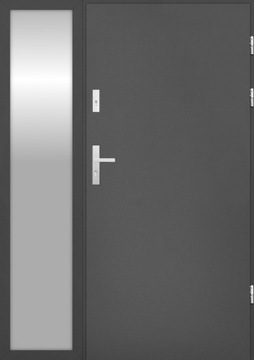 DRZWI Z DOŚWIETLEM ZEWNĘTRZNE NABAJ 72MM 150CM