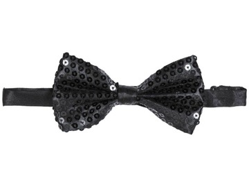 ГАЛСТУК-БАБОЧКА С ПАЙЕТКАМИ КАРНАВАЛЬНЫЙ НОВОГОДНИЙ, ЧЕРНЫЙ