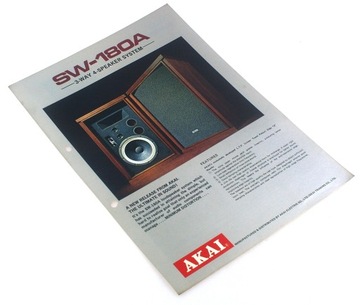 AKAI SW-180A ORYGINALNY PROSPEKT ok 1970