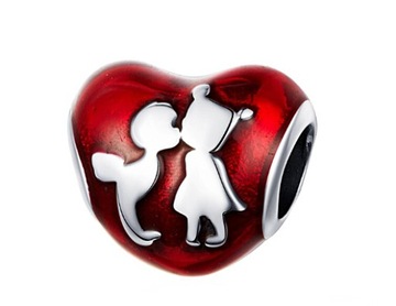CHARMS ON ONA CAŁUS POCAŁUNEK SERCE LOVE