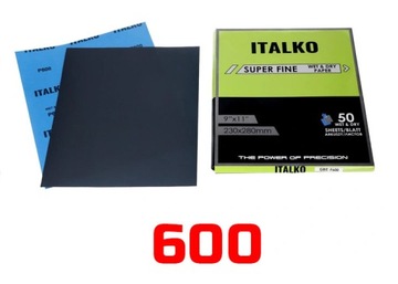 PAPIER ŚCIERNY WODNY NA MOKRO DO ŻYWICY P 600