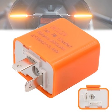 СВЕТОДИОДНЫЙ ПРЕРЫВАТЕЛЬ СИГНАЛА ПОВОРОТА ДЛЯ МОТОЦИКЛА РЕГУЛИРУЕМЫЙ ТАЙМЕР 2PIN 12V MOTO