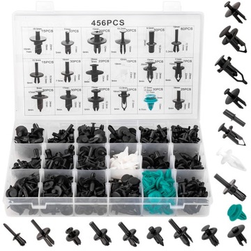 SPINKI KOŁKI ZACZEPY SAMOCHODOWE ZESTAW 456EL