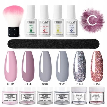 ROSALIND Zestaw do manicure tytanowego 6PC