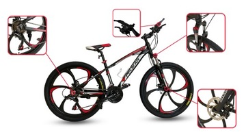 ГОРНЫЙ ВЕЛОСИПЕД PELIKAN MTB СПЛАВНЫЕ ДИСКИ АЛЮМИНИЕВАЯ РАМА