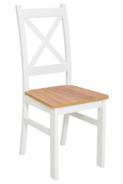 4x krzesła/krzesło krzyżak drewniane białe/craft