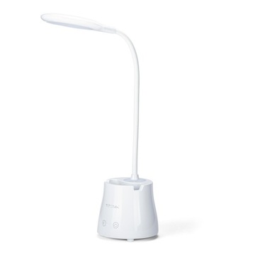 WIELOFUNKCYJNA AKUMULATOROWA LAMPKA BIURKOWA LED MT043 biały moc do 2,7 W