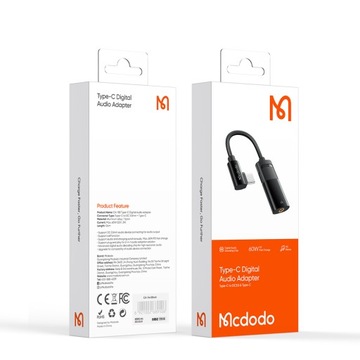 MCDODO АДАПТЕР USB-C MINI JACK 3,5 ММ АДАПТЕР AUX КАБЕЛЬ ДЛЯ SAMSUNG DAC