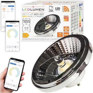 Żarówka LED GU10 10W 1055lm CCT WIFI TUYA SMART