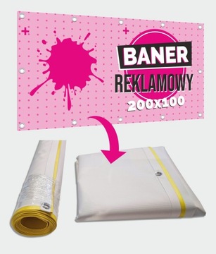 BANER REKLAMOWY 200x100cm KOSMETYCZKA BEAUTY SALON FRYZJERSKI SZABLONY