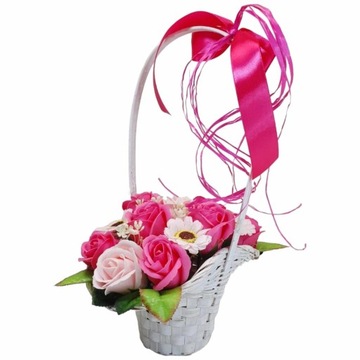 Букет-корзина из мыльных цветов АРОМАТНЫЙ УНИКАЛЬНЫЙ ПОДАРОК ​​ПОДАРОК ​​ДЛЯ ЖЕНЩИНЫ