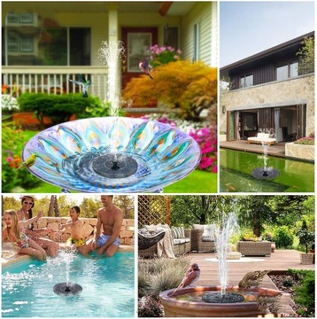 СОЛНЕЧНЫЙ ФОНТАН, НАСОС ДЛЯ ПРУДА С 6 ЭФФЕКТАМИ, ПЛАВАЮЩИЙ ФОНТАН