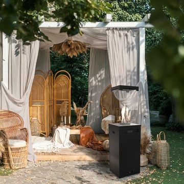 Ogrzewacz tarasowy Patio Light Czarny Kratki