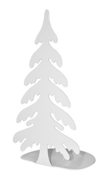 CHOINKA z metalu OZDOBA ŚWIĄTECZNA dekoracja 30cm biała