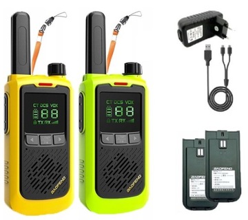 2 рации Baofeng BF-T17 + FM USB + ремешок, адаптер питания